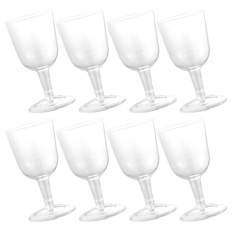 8 vnt puodeliai plastikiniai puodeliai ledų viskio taurės kokteilių desertų stiklinės šampano dideliais kiekiais