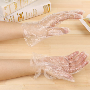 100 ΤΕΜ/ΛΟΤ Γάντια μιας χρήσης φιλικά προς το περιβάλλον PE Κήπος Οικιακό Εστιατόριο Μπάρμπεκιου Πλαστικά Πολυλειτουργικά Γάντια Τρόφιμα