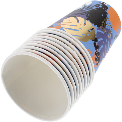 10 gab. Pasniegšanas piederumi Krūzīte ballītei piena krūzes pārnēsājamas dzeršanas daudzfunkcionālas dzērienu papīra sulas iepakošanas bankets