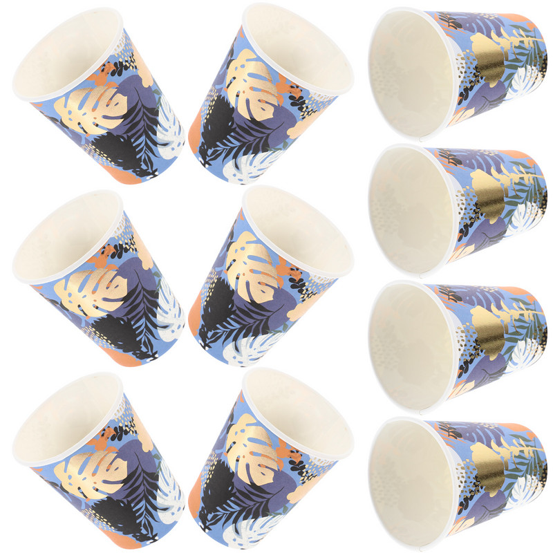 10 gab. Pasniegšanas piederumi Krūzīte ballītei piena krūzes pārnēsājamas dzeršanas daudzfunkcionālas dzērienu papīra sulas iepakošanas bankets