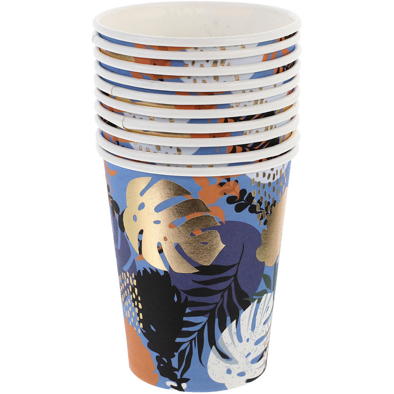 10 gab. Pasniegšanas piederumi Krūzīte ballītei piena krūzes pārnēsājamas dzeršanas daudzfunkcionālas dzērienu papīra sulas iepakošanas bankets