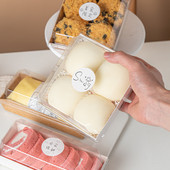 10 gab vienreizējās lietošanas iepakota pusdienu kastīte ar vāku kūku sviestmaižu kārbiņas līdzi ņemamā iepakojuma kūkas kastītes eļļas papīra turētājs