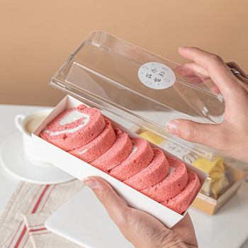 10 бр. Опакована кутия за обяд за еднократна употреба с капак Кутии за сандвичи от торта Bento Опаковка за вкъщи Кутия за торта Поставка за маслена хартия