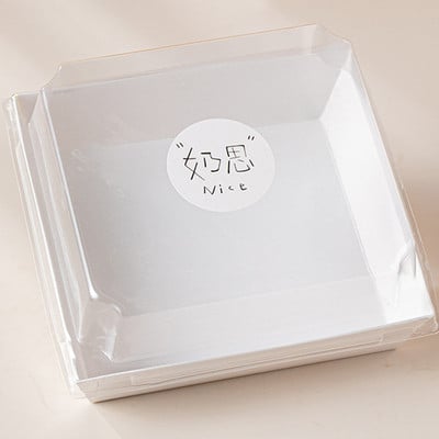 10 gab vienreizējās lietošanas iepakota pusdienu kastīte ar vāku kūku sviestmaižu kārbiņas līdzi ņemamā iepakojuma kūkas kastītes eļļas papīra turētājs