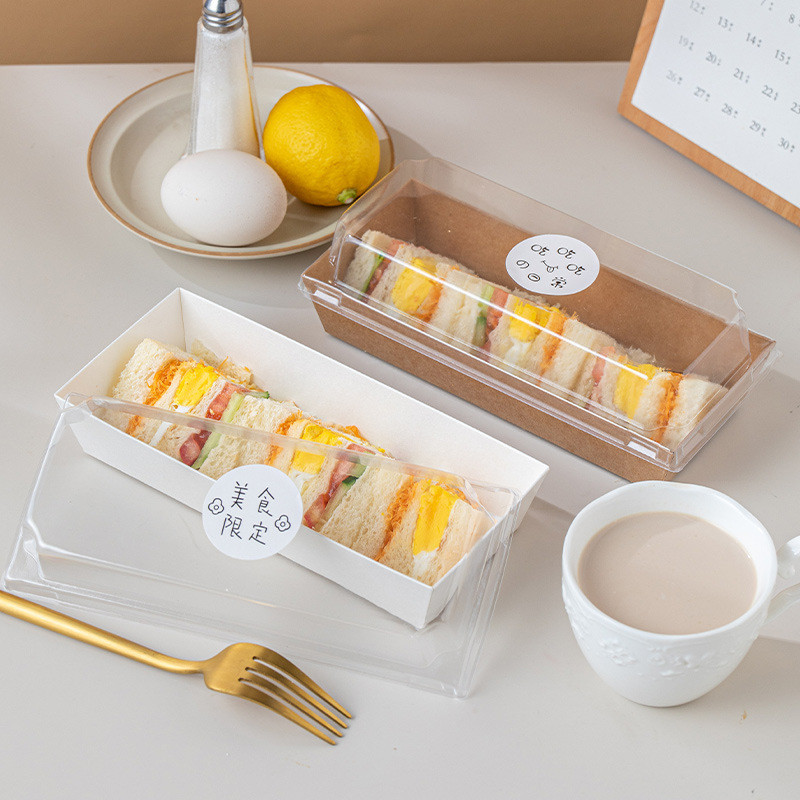 10 gab vienreizējās lietošanas iepakota pusdienu kastīte ar vāku kūku sviestmaižu kārbiņas līdzi ņemamā iepakojuma kūkas kastītes eļļas papīra turētājs