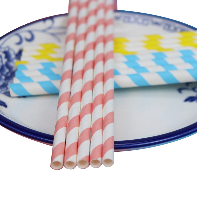 Piecstaru zvaigznes svītrains punktu zīdējs Papīra salmu ballīte Vienreizlietojami salmiņi Dzert Piens Tējas Salmiņi