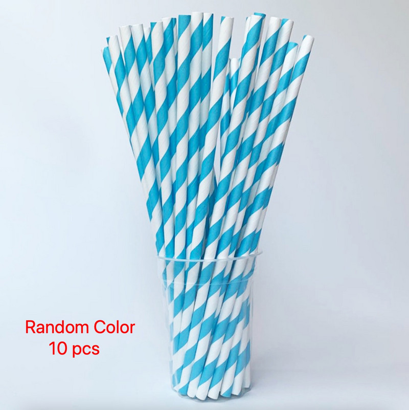 Piecstaru zvaigznes svītrains punktu zīdējs Papīra salmu ballīte Vienreizlietojami salmiņi Dzert Piens Tējas Salmiņi