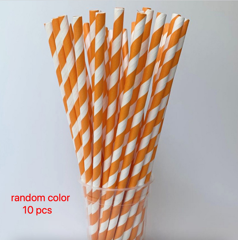 Piecstaru zvaigznes svītrains punktu zīdējs Papīra salmu ballīte Vienreizlietojami salmiņi Dzert Piens Tējas Salmiņi