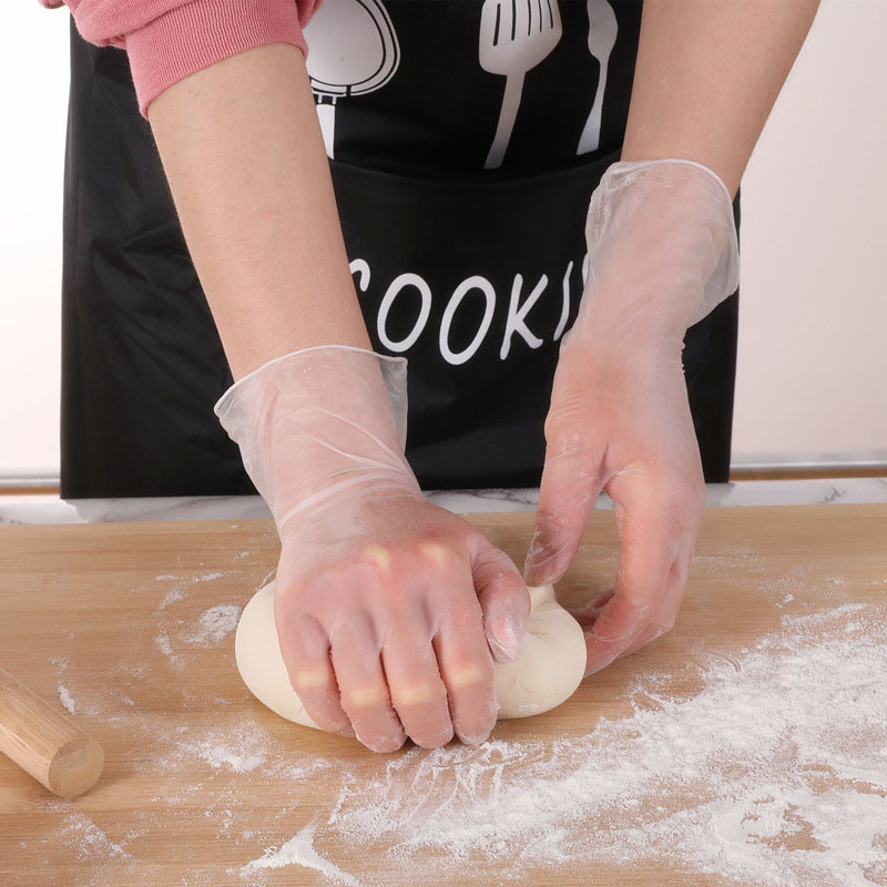 100 gabali vienreizlietojami pārtikas plastmasas cimdi Virtuves piederumi restorāna grila piederumiem