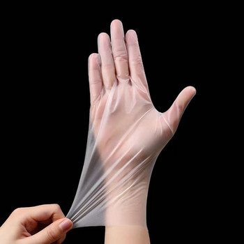 Ръкавици за еднократна употреба TPE (100 бр.) Микроеластични ръкавици за готвене, почистване на дома Ръкавици за храна Без латекс