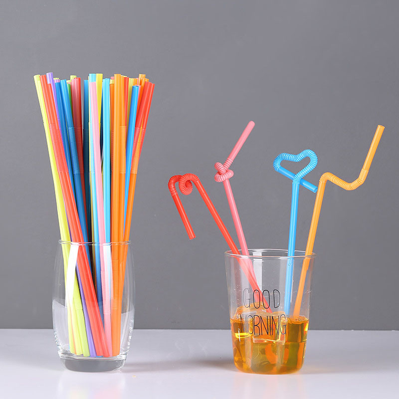 100Gb vienreizlietojamie kokteiļu salmiņi 21cm melni gari īsi plastmasas salmiņi DIY ballīšu sulas dzērieni salmu virtuves piederumi