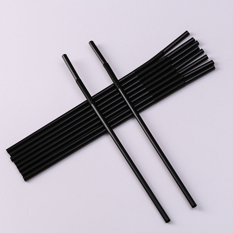 100Gb vienreizlietojamie kokteiļu salmiņi 21cm melni gari īsi plastmasas salmiņi DIY ballīšu sulas dzērieni salmu virtuves piederumi