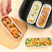 Vienreizlietojamie klaipu cepešpannas Alumīnija folijas garās smalkmaizītes krūzes Gaisa cepšanas ieliktnis 10gab 200ml Cupcake cepšanas piederumi Virtuves instrumenti