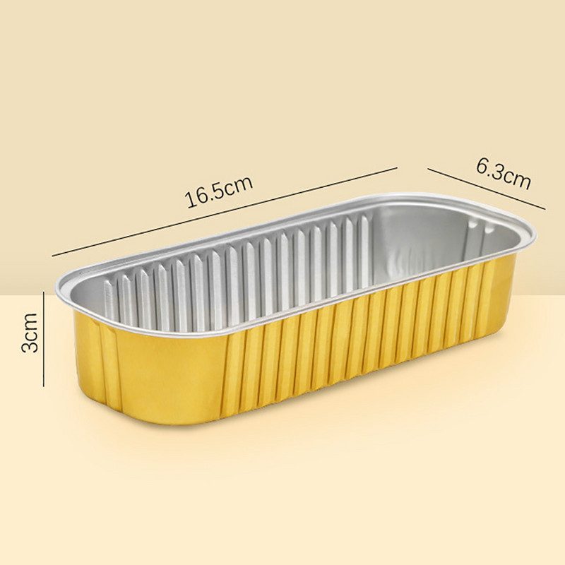 Vienreizlietojamie klaipu cepešpannas Alumīnija folijas garās smalkmaizītes krūzes Gaisa cepšanas ieliktnis 10gab 200ml Cupcake cepšanas piederumi Virtuves instrumenti