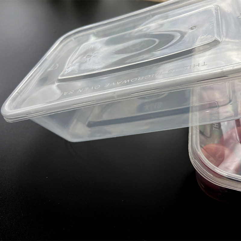 10 бр. Прозрачна многократна кутия Bento за съхранение на храна Контейнер за микровълнова фурна за вкъщи с капак Потребителски и търговски