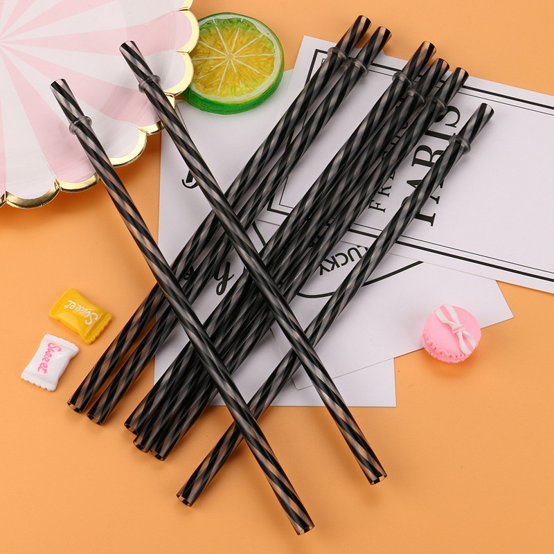 Paie de băut cu dungi tari, reutilizabile, colorate, decorațiuni pentru petrecerea de nuntă, bară de instrumente din plastic, pentru băut, paie curcubeu, accesorii pentru casă