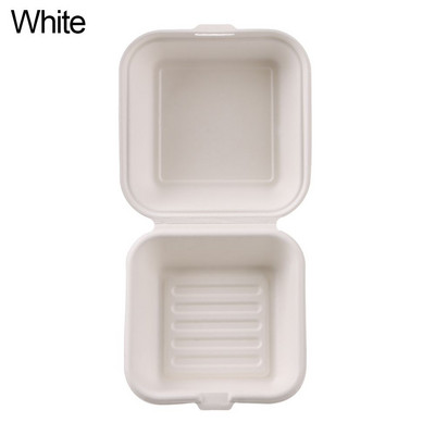 10 tk ühekordselt kasutatavad Bento karbid Mikrolaineahjus lagunevad söögikarbi konteinerid kaasavõetav pakkimine Hamburgeri koogi pakend Keskkonnasõbralik