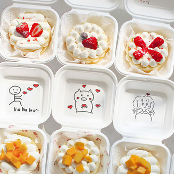 Контейнери за храна за еднократна употреба Bento Baking Cake Защита на околната среда Кутии за закуски 10 броя Контейнери за кутии за храна, подходящи за микровълнова фурна