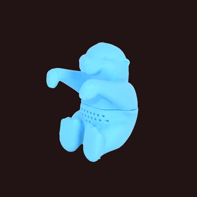 Tējas brīvs infuzētājs Silikona sietiņš Filtrs Lapas Stāvāks Izkliedētājs Komplekts Dzīvnieku infūzijas krūze Atkārtoti lietojama jaukas formas krūzes sietiņi