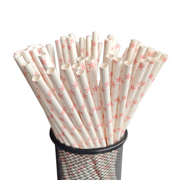 50 БР. Цветни хартиени сламки за еднократна употреба Разнообразни сламки за пиене на дъгови ивици за сок Напитка Мляко Чай Коктейл Шейкове Смути