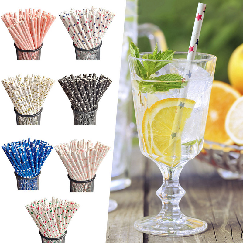 50 gab vienreizējās lietošanas krāsaina papīra salmiņu dažādi varavīksnes svītraini dzeramo salmiņi sulai, piena tēja, kokteiļu kokteiļu kokteiļi