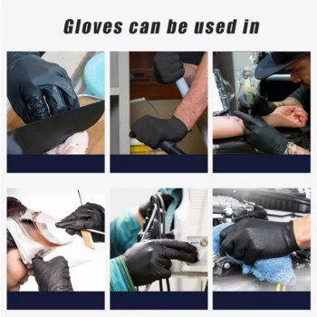10PC нитрилни ръкавици за еднократна употреба Водоустойчиви латексови ръкавици без прах за домакинство Кухня Лаборатория Почистващи ръкавици Дом