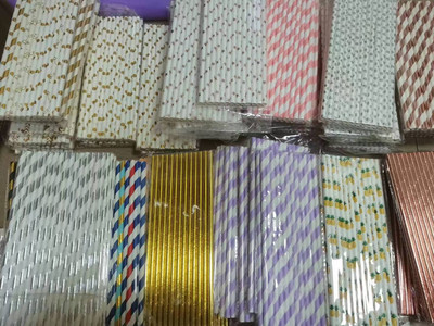 Pai de hârtie pentru petrecere Pai de aur Decor de nuntă pentru ziua de naștere Pai de petrecere pentru băuturi Decor pentru ziua Îndrăgostiților