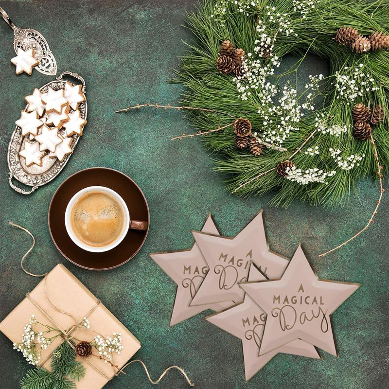 12 bucăți farfurii de unică folosință în formă de stea, tort, desert, tigaie din hârtie, decorațiuni DIY pentru baby shower, petrecere de naștere pentru copii, aprovizionare cu veselă de nuntă