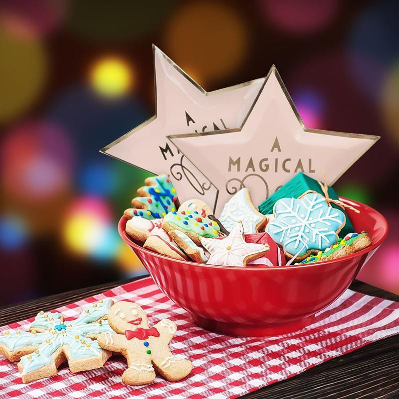 12 bucăți farfurii de unică folosință în formă de stea, tort, desert, tigaie din hârtie, decorațiuni DIY pentru baby shower, petrecere de naștere pentru copii, aprovizionare cu veselă de nuntă