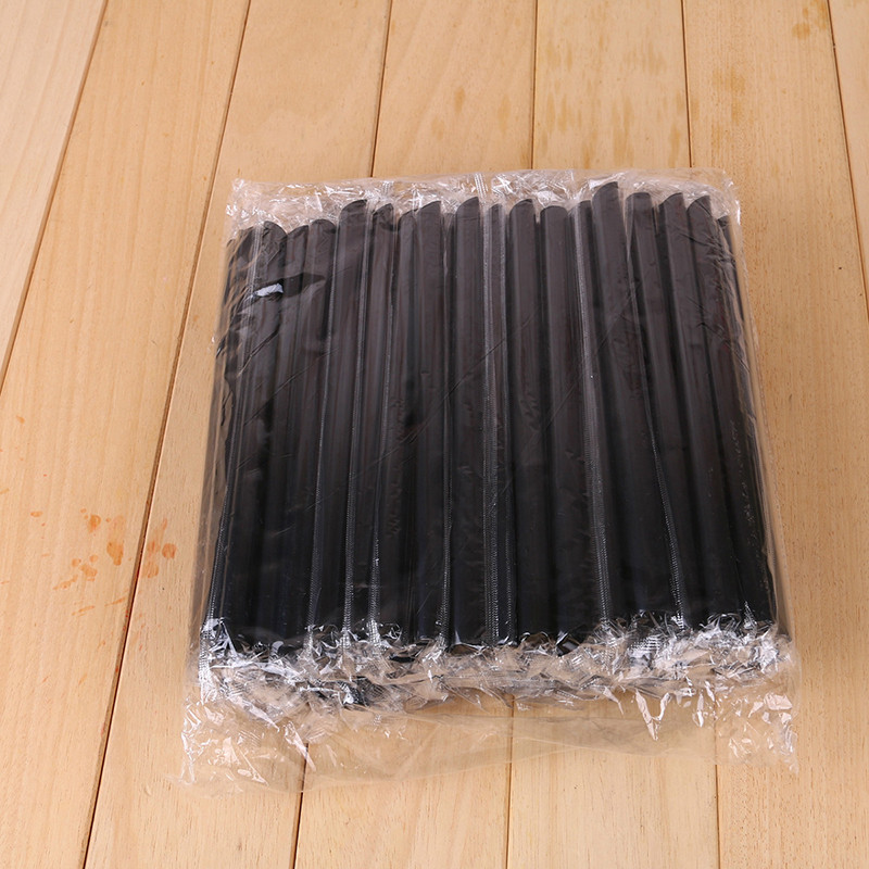 100 gab vienreizlietojami salmiņi plati piena tējas piena kokteilis plastmasas caurspīdīgi dzeramo salmiņi kāzu ballīšu piederumiem bāra piederumi