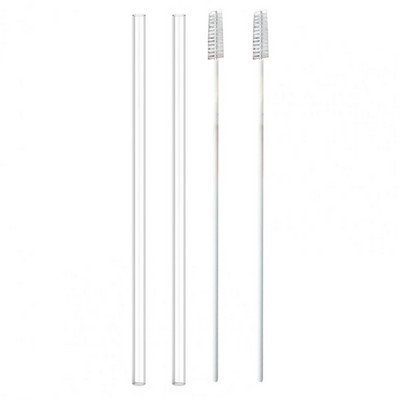 2gab/3gab Salmiņi Caurspīdīgi vārāmi ūdens salmiņi Silīcija Universālie salmiņi ar Tīrīšanas suku Dzeramo salmiņu krūzes piederumi