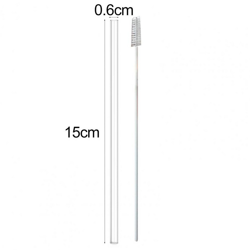 2gab/3gab Salmiņi Caurspīdīgi vārāmi ūdens salmiņi Silīcija Universālie salmiņi ar Tīrīšanas suku Dzeramo salmiņu krūzes piederumi