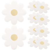 20 τμχ Νυφικά χάρτινα πιάτα ντουζιέρας Παιδικά πάρτι μιας χρήσης Floral μαχαιροπίρουνα σε σχήμα λουλουδιού Σετ σερβίτσιο Βραδινό Μαργαρίτα