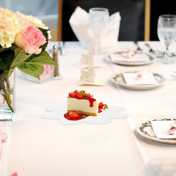 20 τμχ Νυφικά χάρτινα πιάτα ντουζιέρας Παιδικά πάρτι μιας χρήσης Floral μαχαιροπίρουνα σε σχήμα λουλουδιού Σετ σερβίτσιο Βραδινό Μαργαρίτα