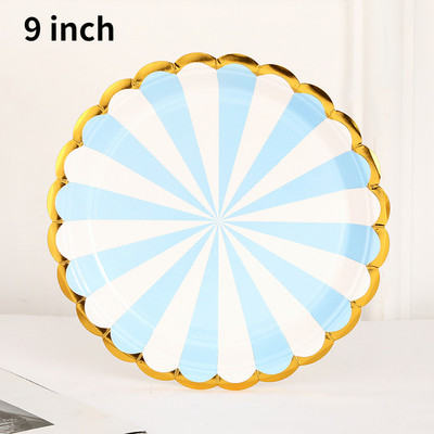 10 gab./komplektā zeltīšanas disks vienreizlietojamie šķīvji kūkas papīra panna, DIY dekorācija bērniem dzimšanas dienas svinībās kāzu galda piederumu piegāde