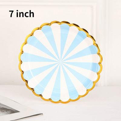 10 gab./komplektā zeltīšanas disks vienreizlietojamie šķīvji kūkas papīra panna, DIY dekorācija bērniem dzimšanas dienas svinībās kāzu galda piederumu piegāde