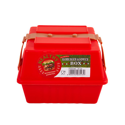 Pārnēsājama burgeru uzglabāšanas kaste Hamburgera sviestmaižu augļu pusdienu kaste ceļojumu virtuves mikroviļņu ledusskapis