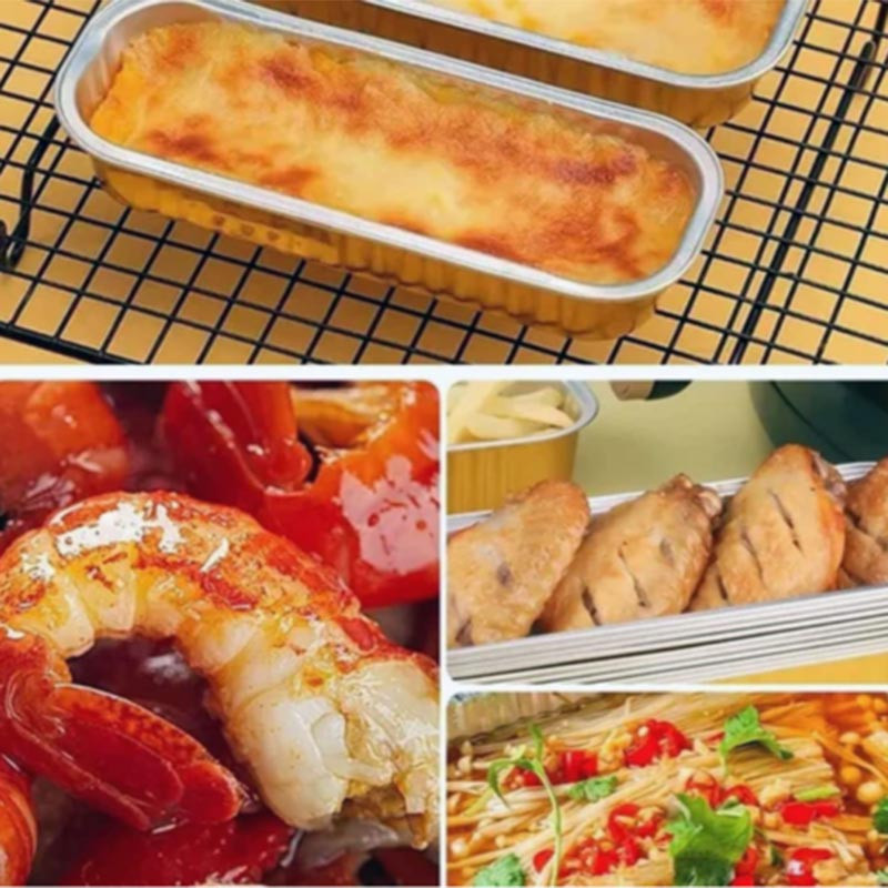 10 db eldobható alumínium fólia bádogdobozos ételtálca edény átlátszó fedéllel elvihető csomagoláshoz konyhai főzéshez