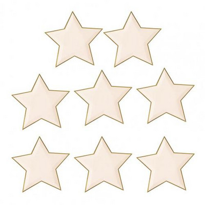 8db/szett eldobható papírtányér csillag alakú partitányérok Élénk színű étkészlet esküvői piknikhez Születésnapi platos levehető