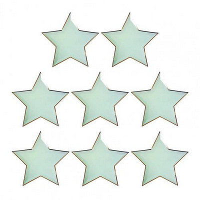 8db/szett eldobható papírtányér csillag alakú partitányérok Élénk színű étkészlet esküvői piknikhez Születésnapi platos levehető