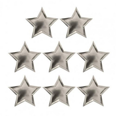 8db/szett eldobható papírtányér csillag alakú partitányérok Élénk színű étkészlet esküvői piknikhez Születésnapi platos levehető