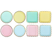 10 gab/komplektā vienkārša dizaina papīra vienreizējās lietošanas šķīvis piknika āra ballīšu dekorēšanai 7 collu apaļš kūkas augļu vienreizējais šķīvis