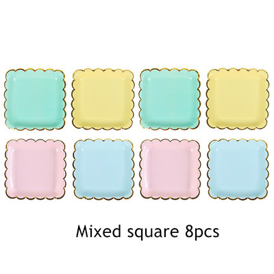 10 gab/komplektā vienkārša dizaina papīra vienreizējās lietošanas šķīvis piknika āra ballīšu dekorēšanai 7 collu apaļš kūkas augļu vienreizējais šķīvis