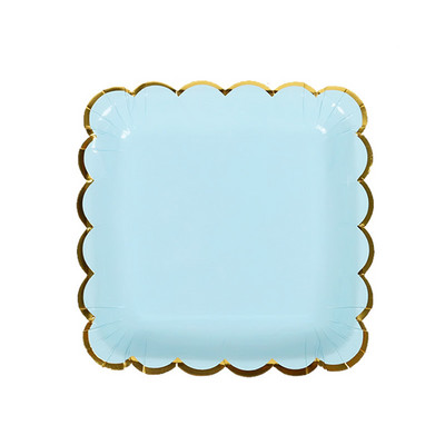 10 gab/komplektā vienkārša dizaina papīra vienreizējās lietošanas šķīvis piknika āra ballīšu dekorēšanai 7 collu apaļš kūkas augļu vienreizējais šķīvis