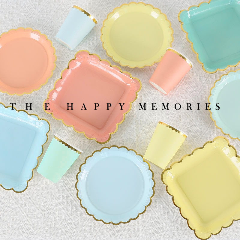 10 gab/komplektā vienkārša dizaina papīra vienreizējās lietošanas šķīvis piknika āra ballīšu dekorēšanai 7 collu apaļš kūkas augļu vienreizējais šķīvis