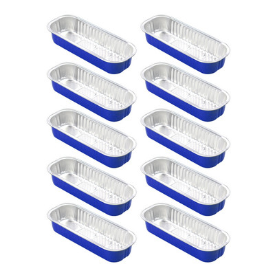 Vienreizējās lietošanas alumīnija folijas skārda kaste Kvadrātveida alumīnija folijas kārba cepšanai krāsaina skārda papīra kaste