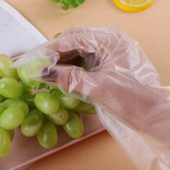 100PCS/LOT Екологични ръкавици за еднократна употреба PE Градина Домакински Ресторант Барбекю Пластмасови многофункционални ръкавици Храна