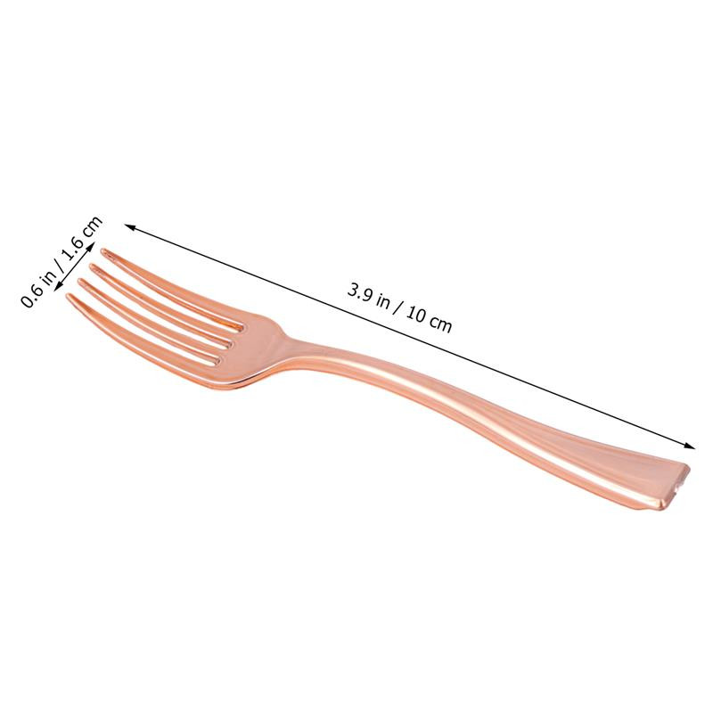 24 τμχ Πλαστικά Μίνι Χρυσά Σκεύη μιας χρήσης Πλατεράκια Σαλάτα Μαχαιροπίρουνα Κοκτέιλ Κέικ Επιδόρπιο Γευσιγνωσίας Πιρούνια ορεκτικών φρούτων