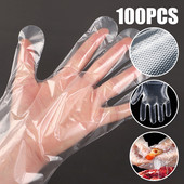 100 τμχ Πλαστικά γάντια μιας χρήσης Catering Ψήσιμο Grabbing Dipping Stirring Salad Διαφανή PE Γάντια Αξεσουάρ κουζίνας