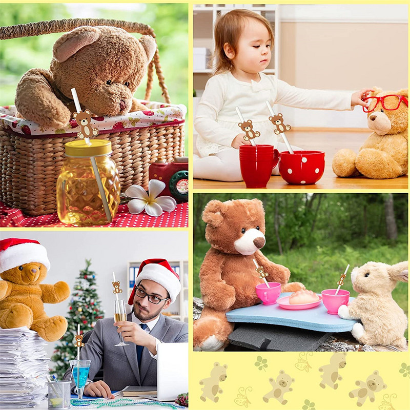 Καλαμάκια από χαρτί Bear 30 τεμ.